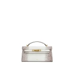 JW PEI Noor Top Handle Bag in White Croc
