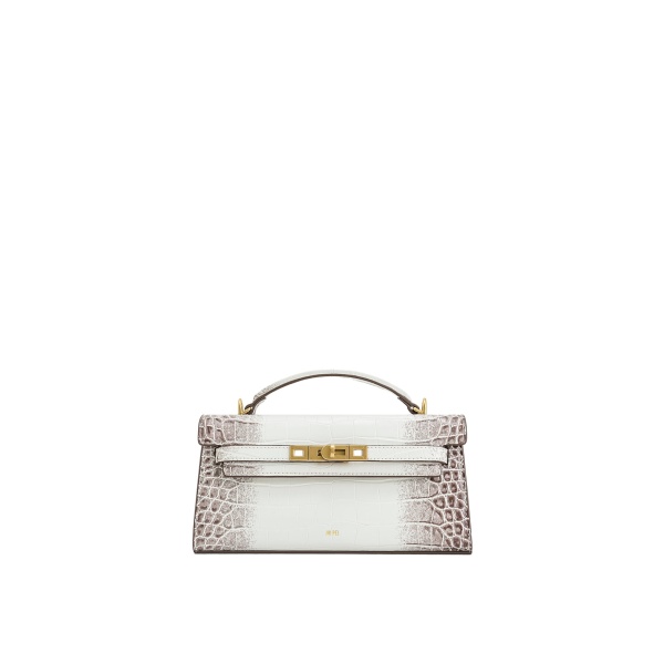 JW PEI Noor Top Handle Bag in White Croc