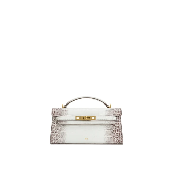 JW PEI Noor Top Handle Bag in White Croc