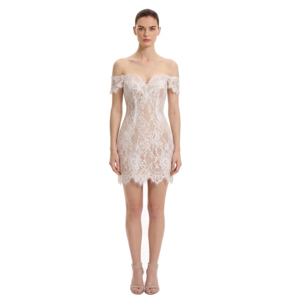 JW PEI Off Shoulder Lace Mini Dress
