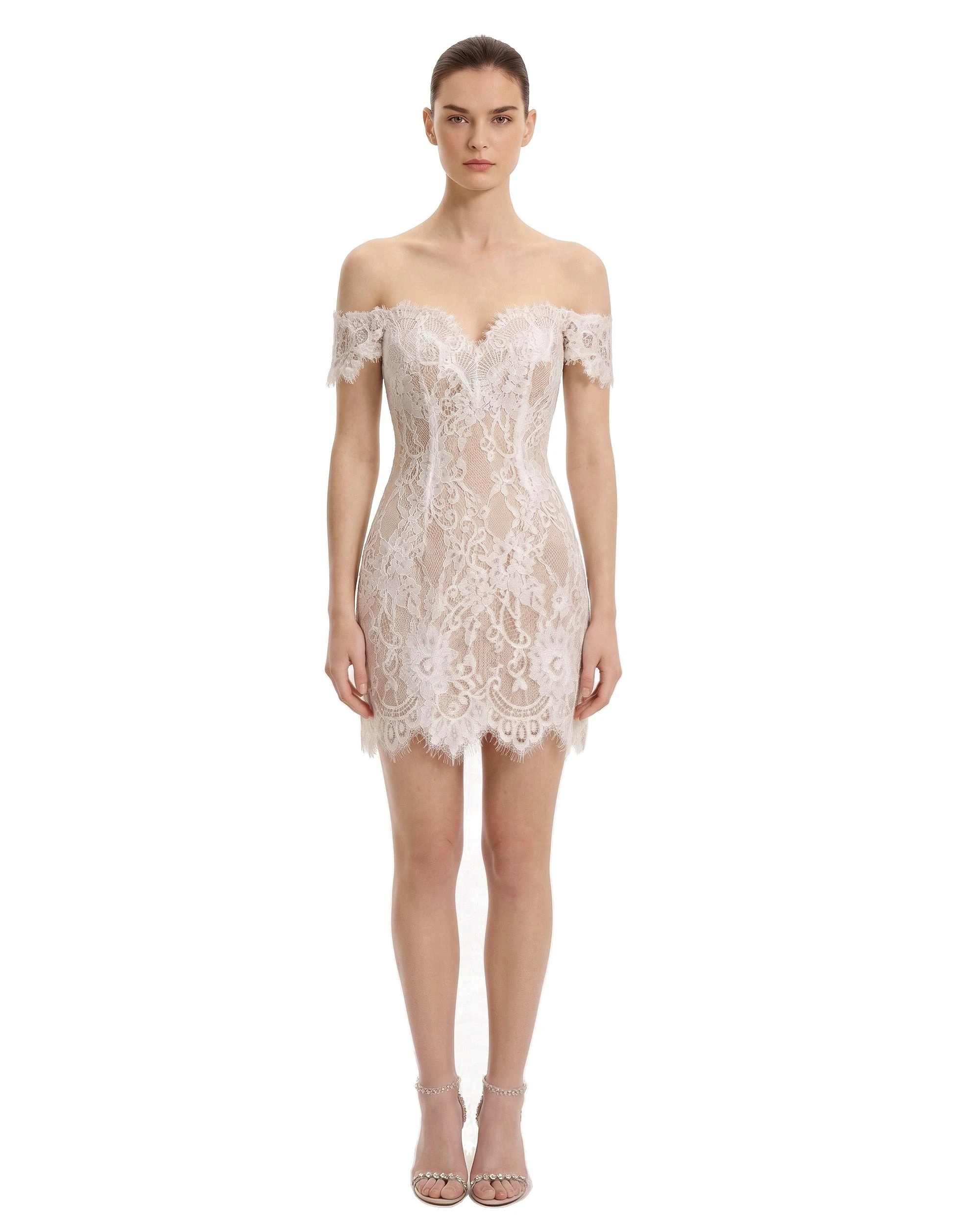 JW PEI mini dress | Los Angeles Vegan Fashion Dresses | Luxury Shoes JW PEI Off Shoulder Lace Mini Dress