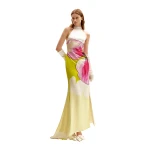 JW PEI Olivia Floral Halter Gown