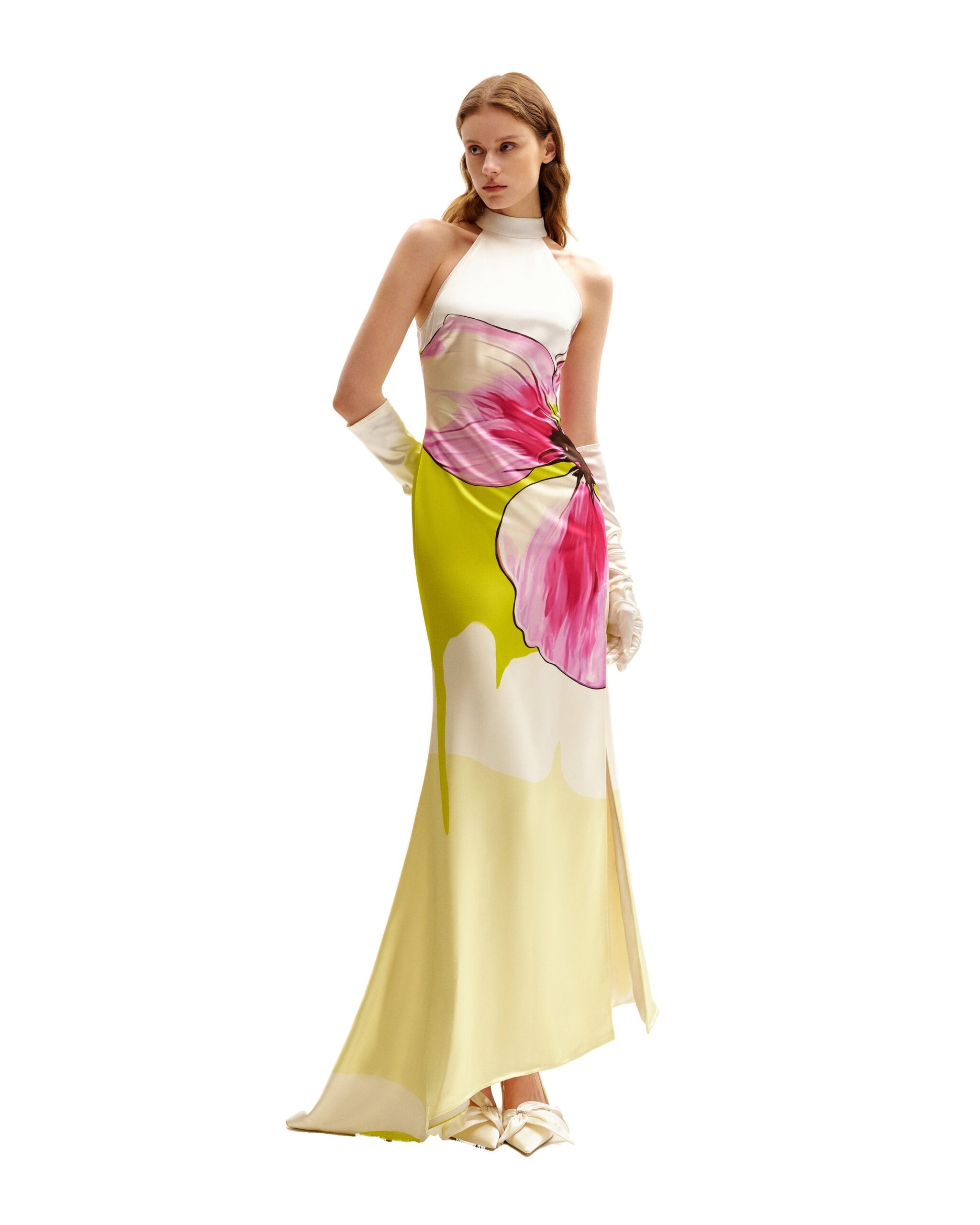 JW PEI gown | Los Angeles Vegan Fashion Dresses | Luxury Shoes JW PEI Olivia Floral Halter Gown