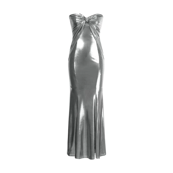 JW PEI Olivia Silver Maxi Tube Dress