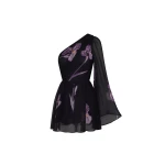 JW PEI One Shoulder Floral Mesh Dress