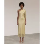 JW PEI One Shoulder Fringe Midi Dress