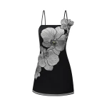 JW PEI Orchid Appliqué Mini Dress