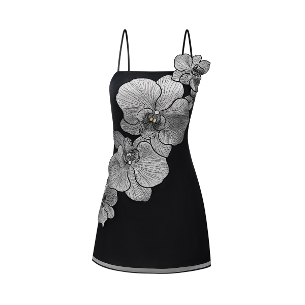 JW PEI Orchid Appliqué Mini Dress