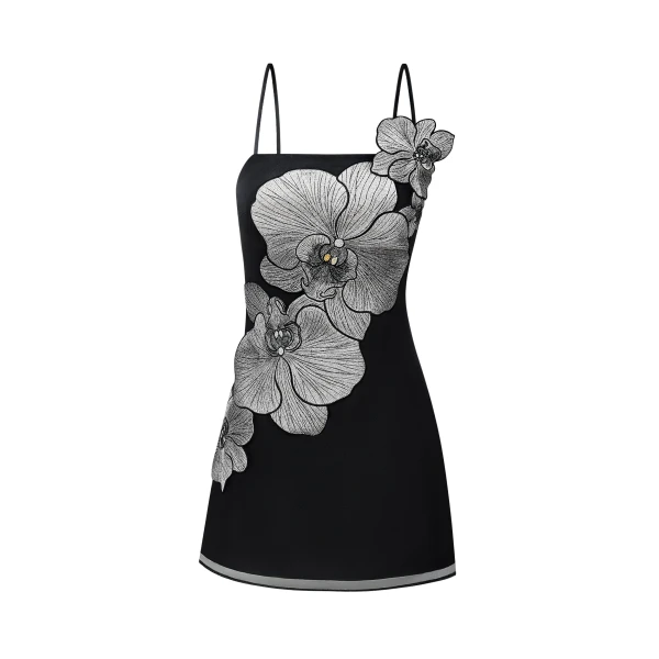 JW PEI Orchid Appliqué Mini Dress