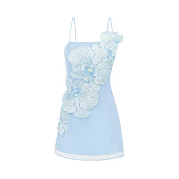 JW PEI Orchid Appliqué Mini Dress