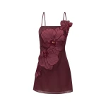 JW PEI Orchid Appliqué Mini Dress