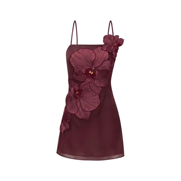JW PEI Orchid Appliqué Mini Dress