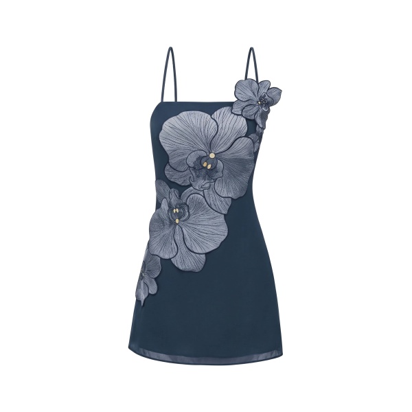 JW PEI Orchid Appliqué Mini Dress