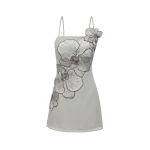 JW PEI Orchid Appliqué Mini Dress