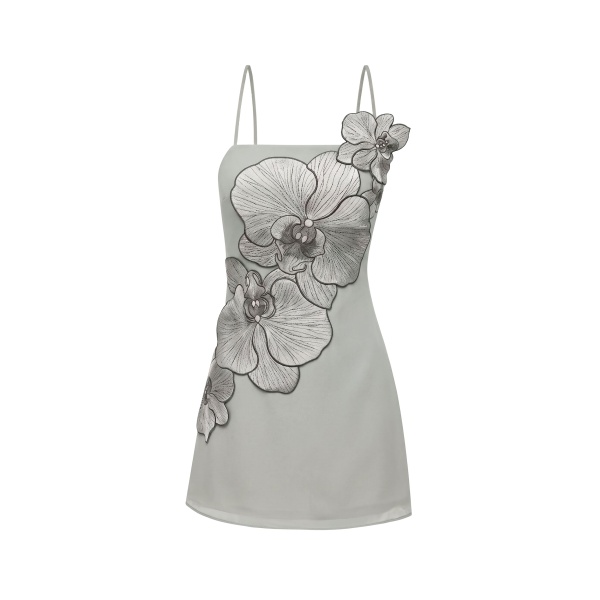 JW PEI Orchid Appliqué Mini Dress