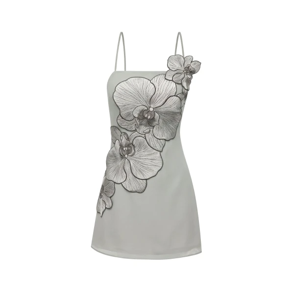 JW PEI Orchid Appliqué Mini Dress