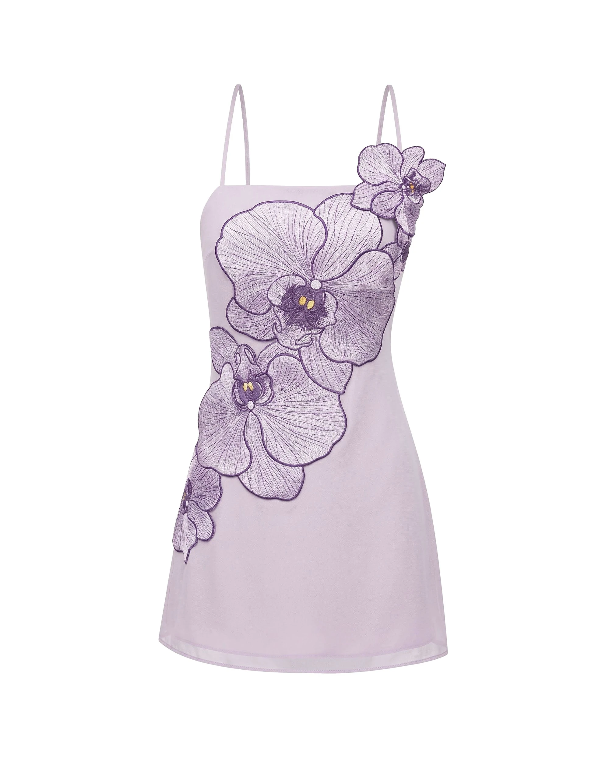 JW PEI mini dress | Los Angeles Vegan Fashion Dresses | Luxury Shoes JW PEI Orchid Appliqué Mini Dress