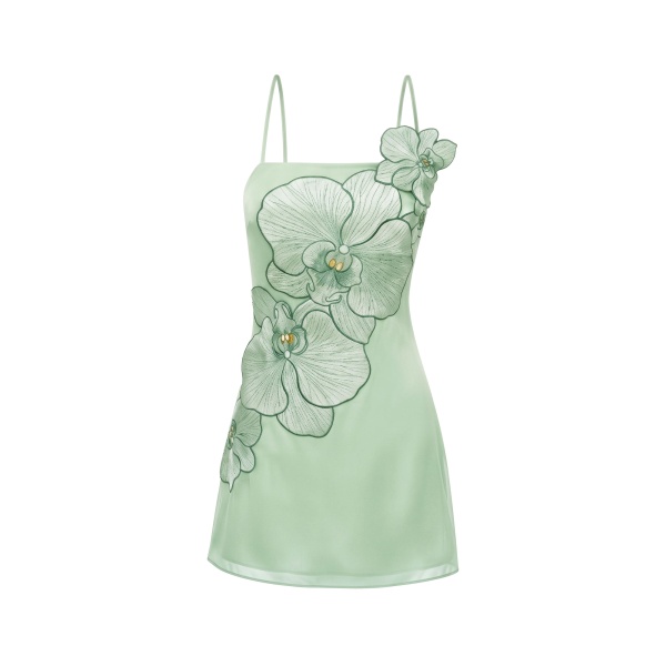 JW PEI Orchid Appliqué Mini Dress