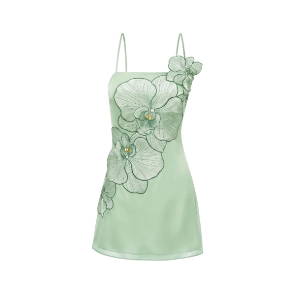 JW PEI Orchid Appliqué Mini Dress