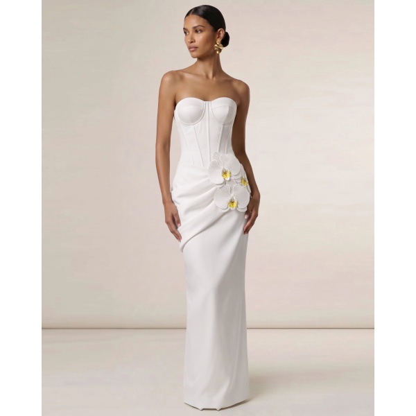 JW PEI Orchid Embellished Corset Maxi Dress