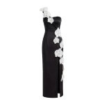 JW PEI Orchid Embellished Cutout Slit Maxi Dress