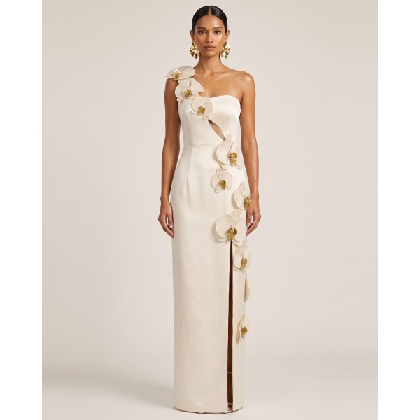 JW PEI Orchid Embellished Cutout Slit Maxi Dress
