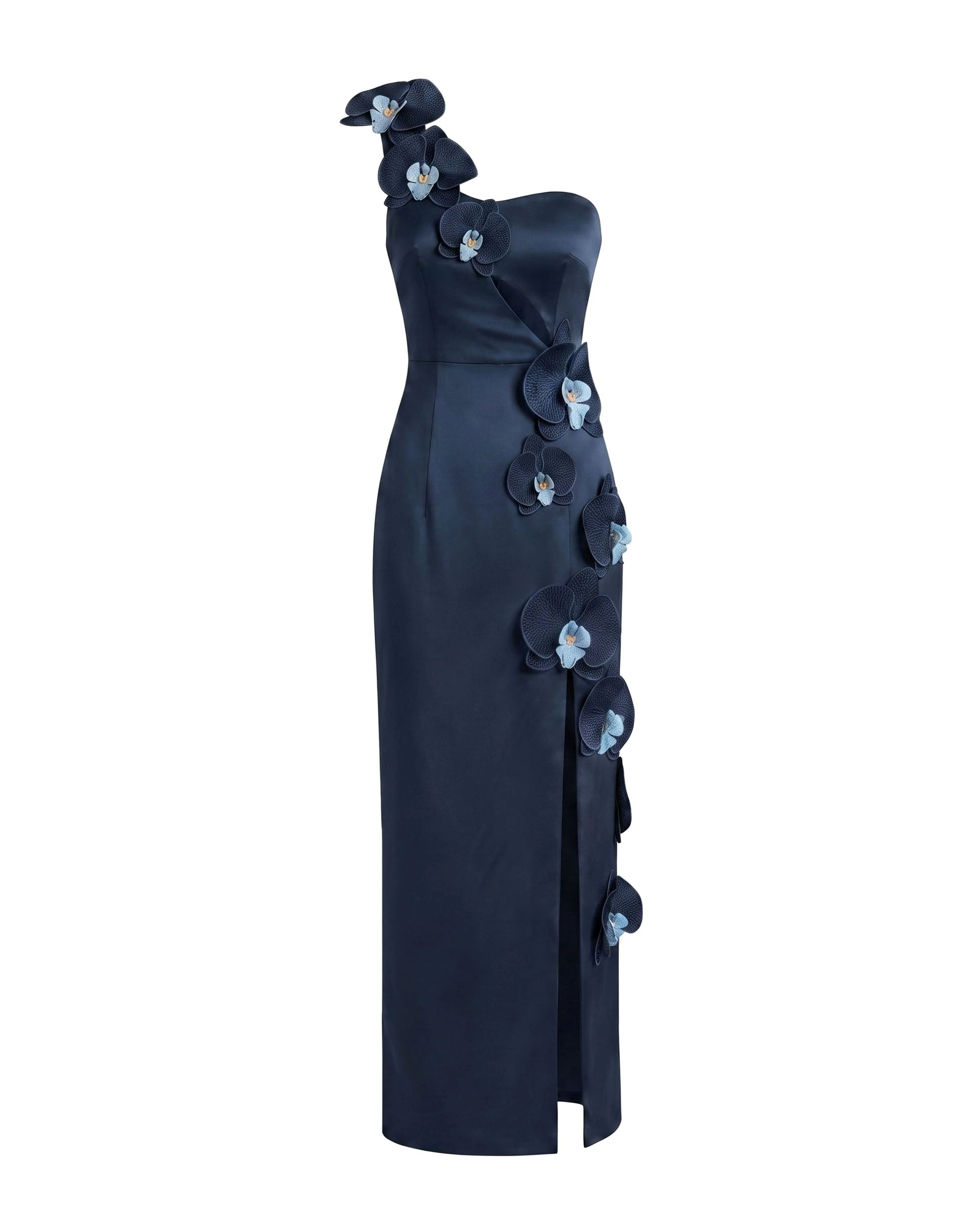 JW PEI maxi dress | Los Angeles Vegan Fashion Dresses | Luxury Shoes JW PEI Orchid Embellished Cutout Slit Maxi Dress