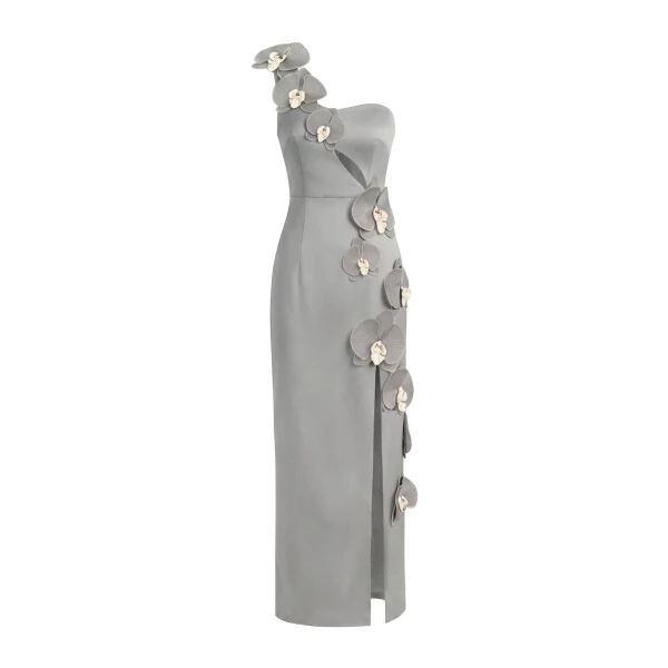 JW PEI Orchid Embellished Cutout Slit Maxi Dress