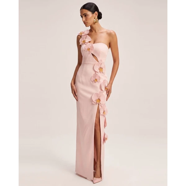 JW PEI Orchid Embellished Cutout Slit Maxi Dress