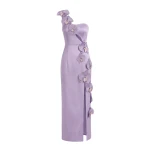 JW PEI Orchid Embellished Cutout Slit Maxi Dress