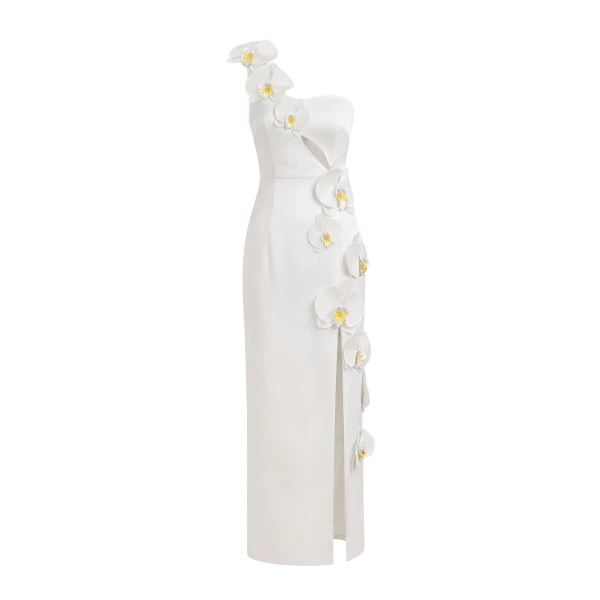 JW PEI Orchid Embellished Cutout Slit Maxi Dress