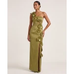 JW PEI Orchid Embellished Cutout Slit Maxi Dress