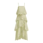 JW PEI Orchid Embroidered Layered Maxi Dress