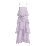 JW PEI Orchid Embroidered Layered Maxi Dress