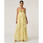 JW PEI Orchid Embroidered Organza Maxi Dress