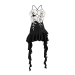 JW PEI Orchid Embroidered Ruffle Hem Mini Dress