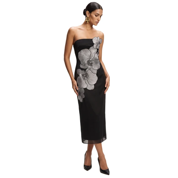 JW PEI Black midi dress