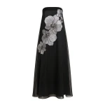 JW PEI Orchid Embroidered Strapless Flowing Maxi Dress