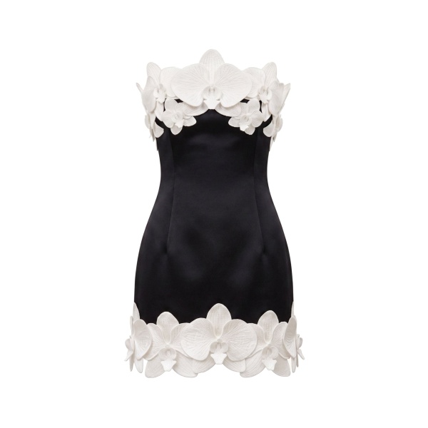JW PEI Orchid Trim Strapless Mini Dress