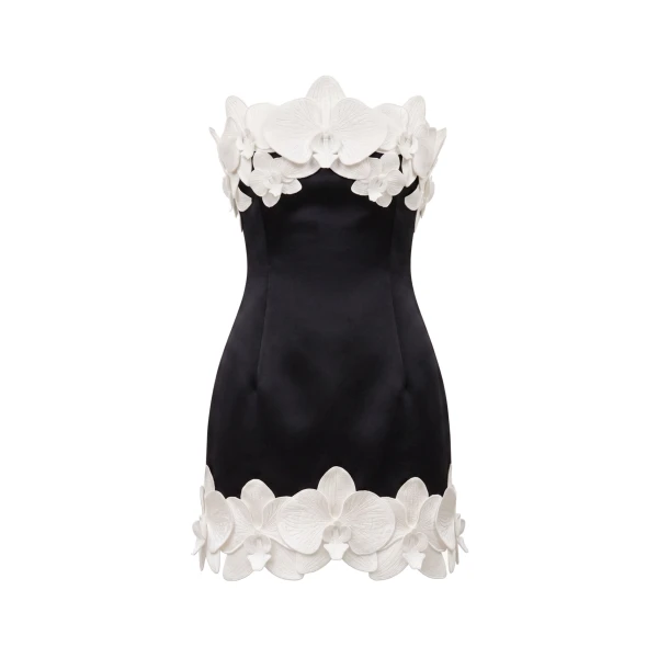 JW PEI Orchid Trim Strapless Mini Dress