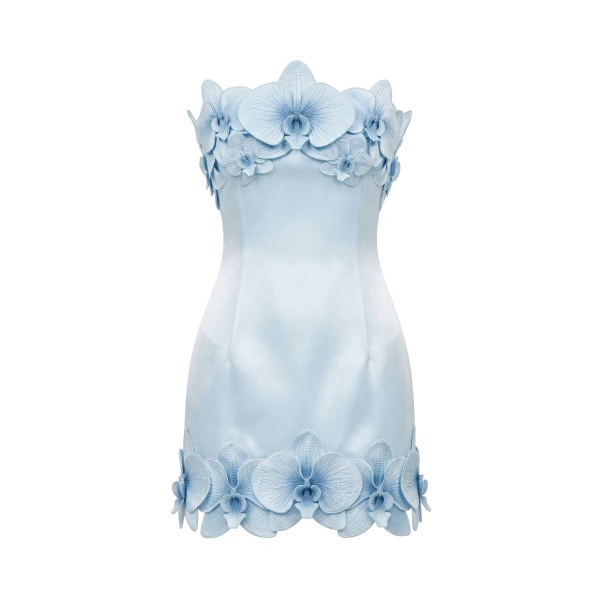 JW PEI Orchid Trim Strapless Mini Dress