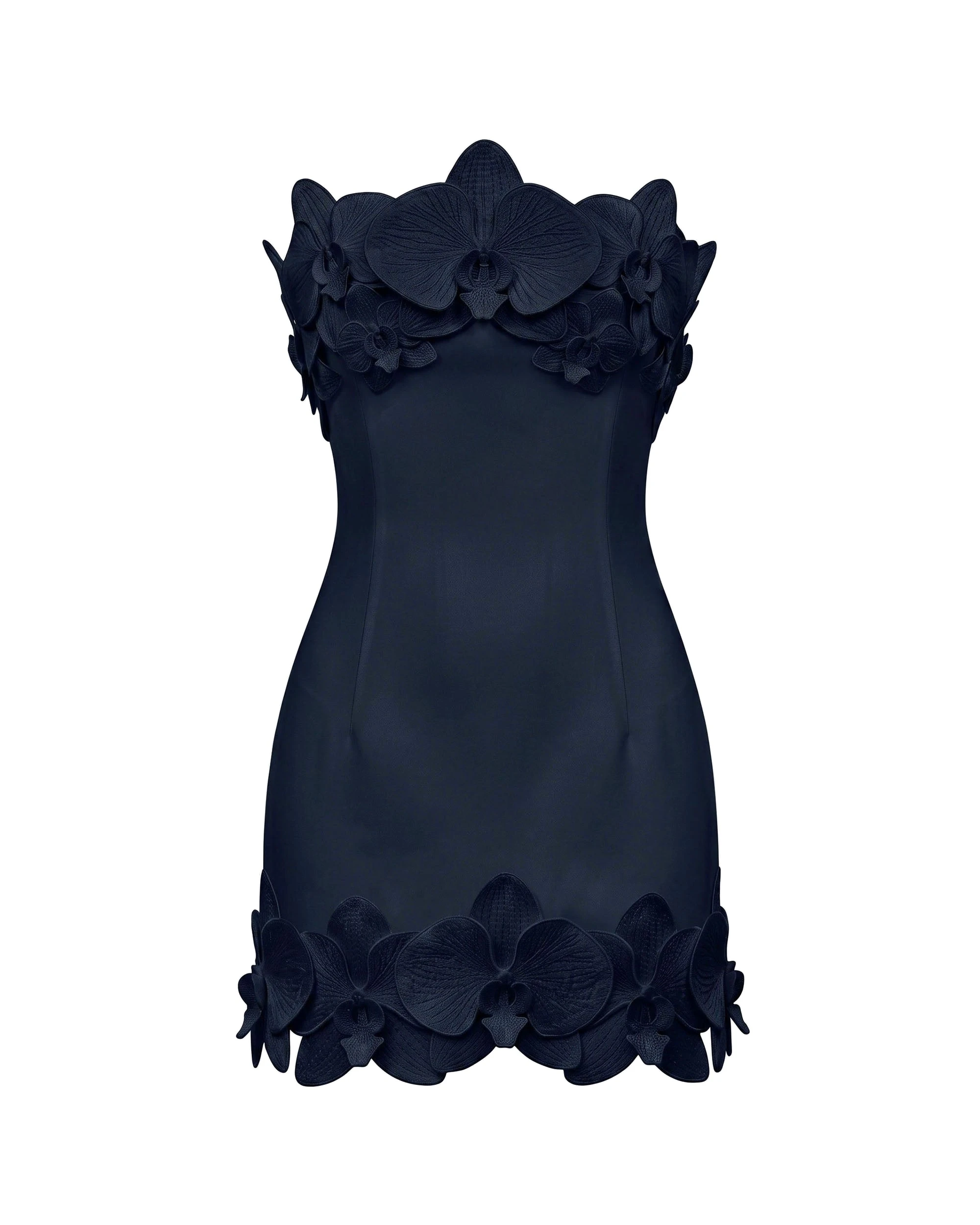 JW PEI mini dress | Los Angeles Vegan Fashion Dresses | Luxury Shoes JW PEI Orchid Trim Strapless Mini Dress