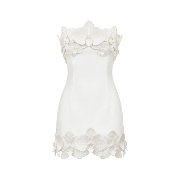 JW PEI Orchid Trim Strapless Mini Dress