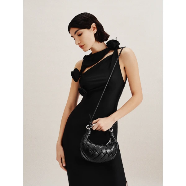 JW PEI Orla Weave Handbag in Black view six