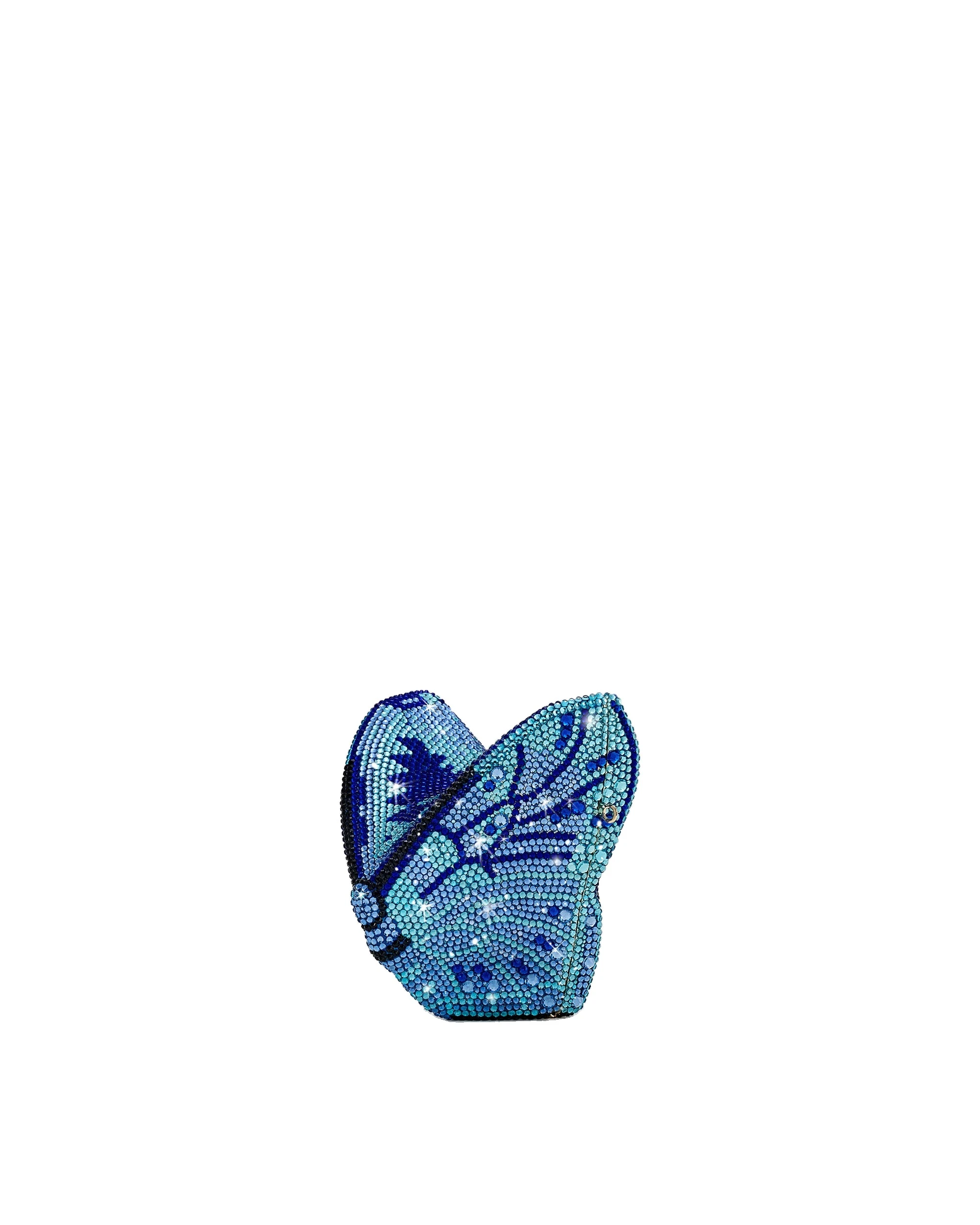 JW PEI Paisley Crystal Butterfly Clutch in Blue | Clutch Bags | Luxury Shoes JW PEI Paisley Crystal Butterfly Clutch in Blue