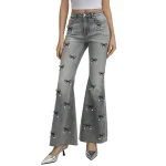 JW PEI Pearl Accent Bow Boogie Child Fray Jeans