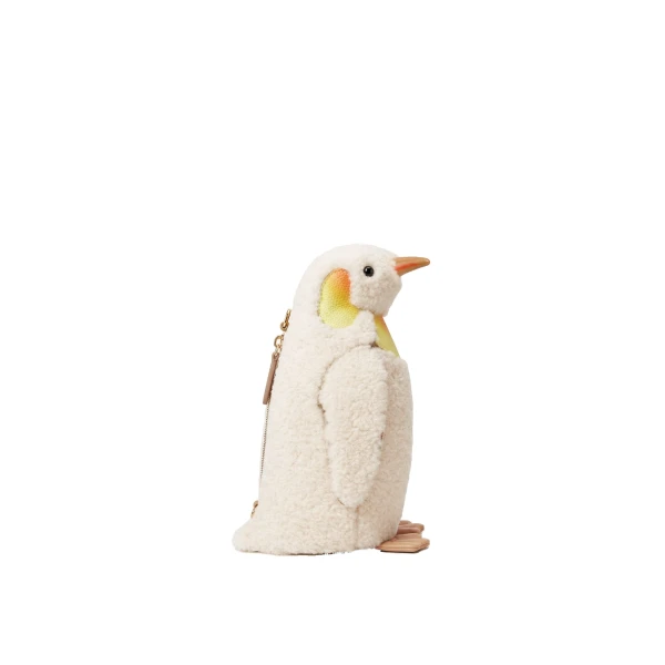 JW PEI Pia Penguin Faux Fur Crossbody Bag in Off White