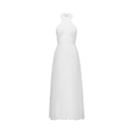 JW PEI Pleated Cross Halter Maxi Dress