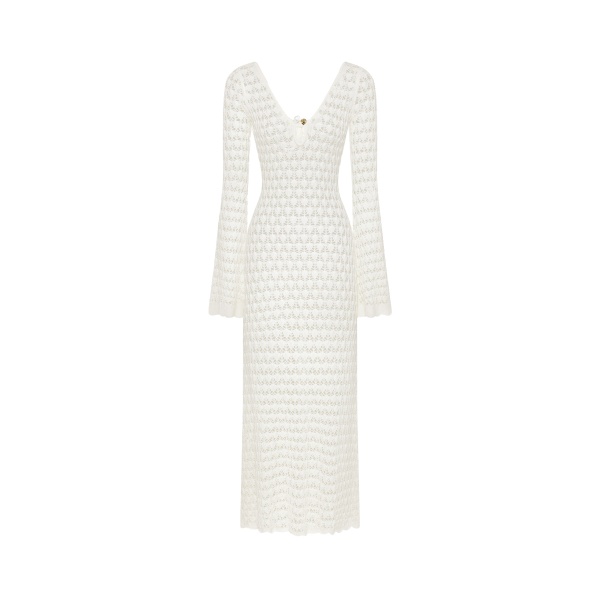 JW PEI Pointelle Knit Keyhole Maxi Dress