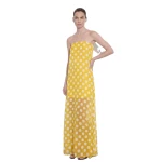 JW PEI Polka-Dot Strapless Maxi Dress
